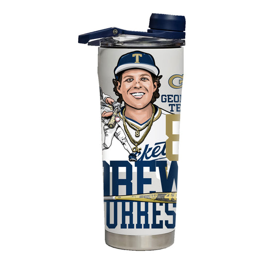 Georgia Tech Baseball Student Athlete #8 Drew Burress Shaker Cup = Front View