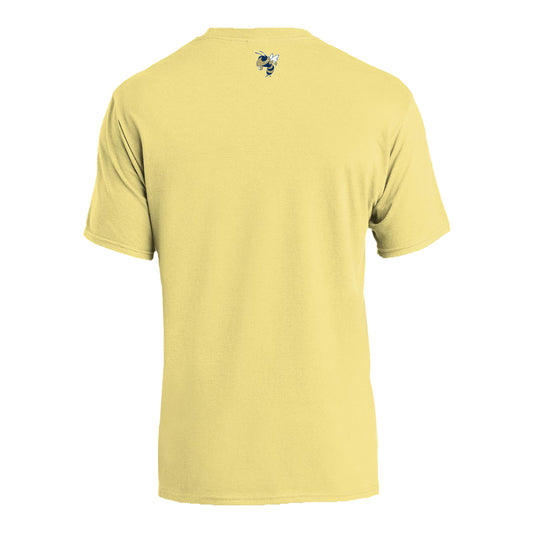 Georgia Tech Baseball - Coach Hall T-Shirt In Yellow - Back View