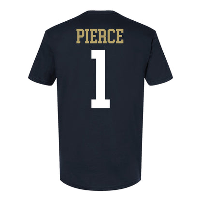 Georgia Tech Women's Volleyball Student Athlete T-Shirt #1 DeAndra Pierce In Black - Back View
