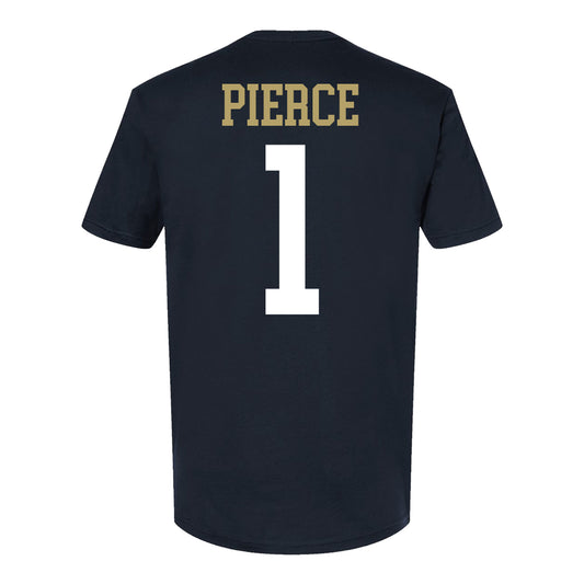 Georgia Tech Women's Volleyball Student Athlete T-Shirt #1 DeAndra Pierce In Black - Back View
