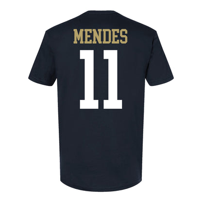 Georgia Tech Women's Volleyball Student Athlete T-Shirt #11 Larissa Mendes In Black - Back View