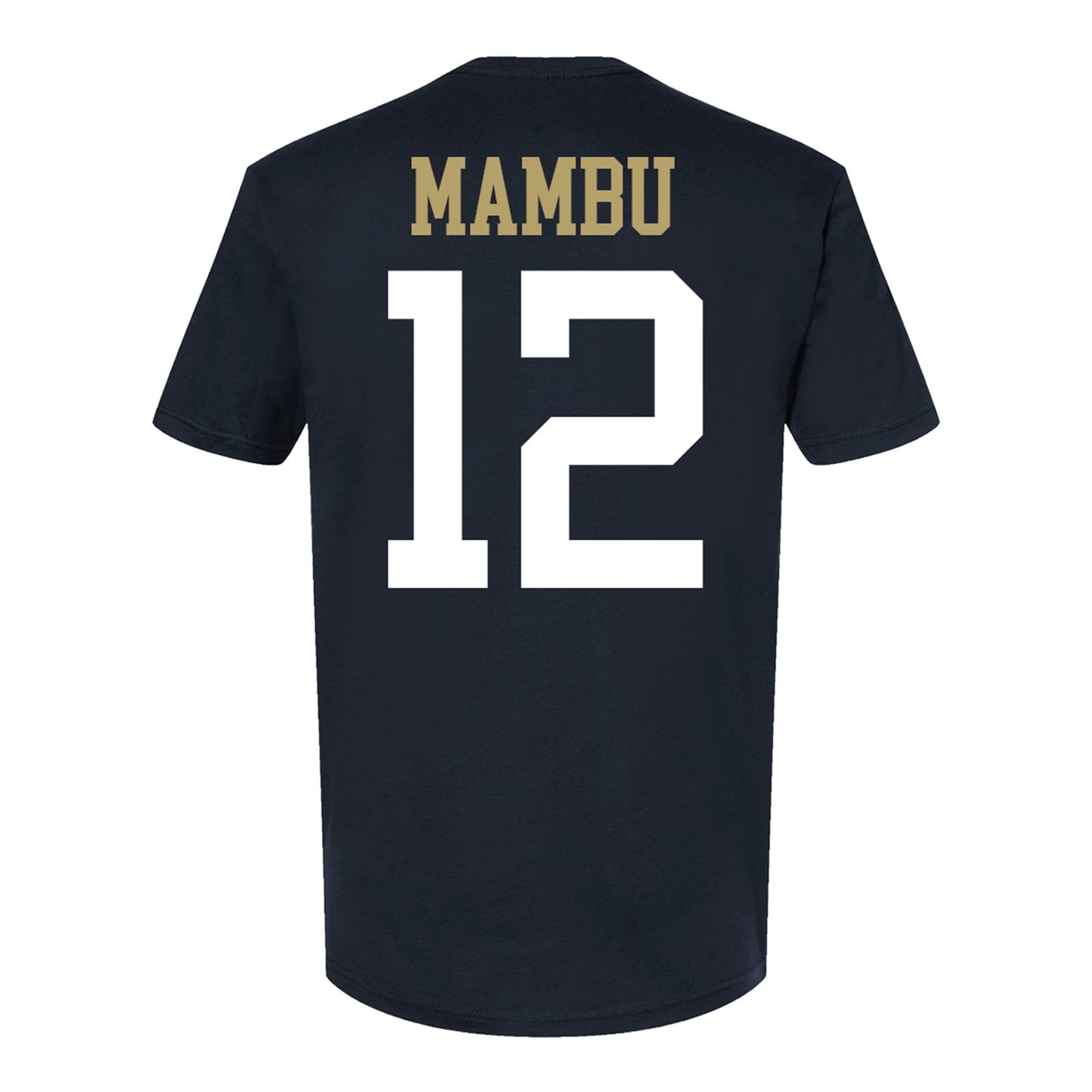 Georgia Tech Women's Volleyball Student Athlete T-Shirt #12 Lameen Mambu In Black - Back View