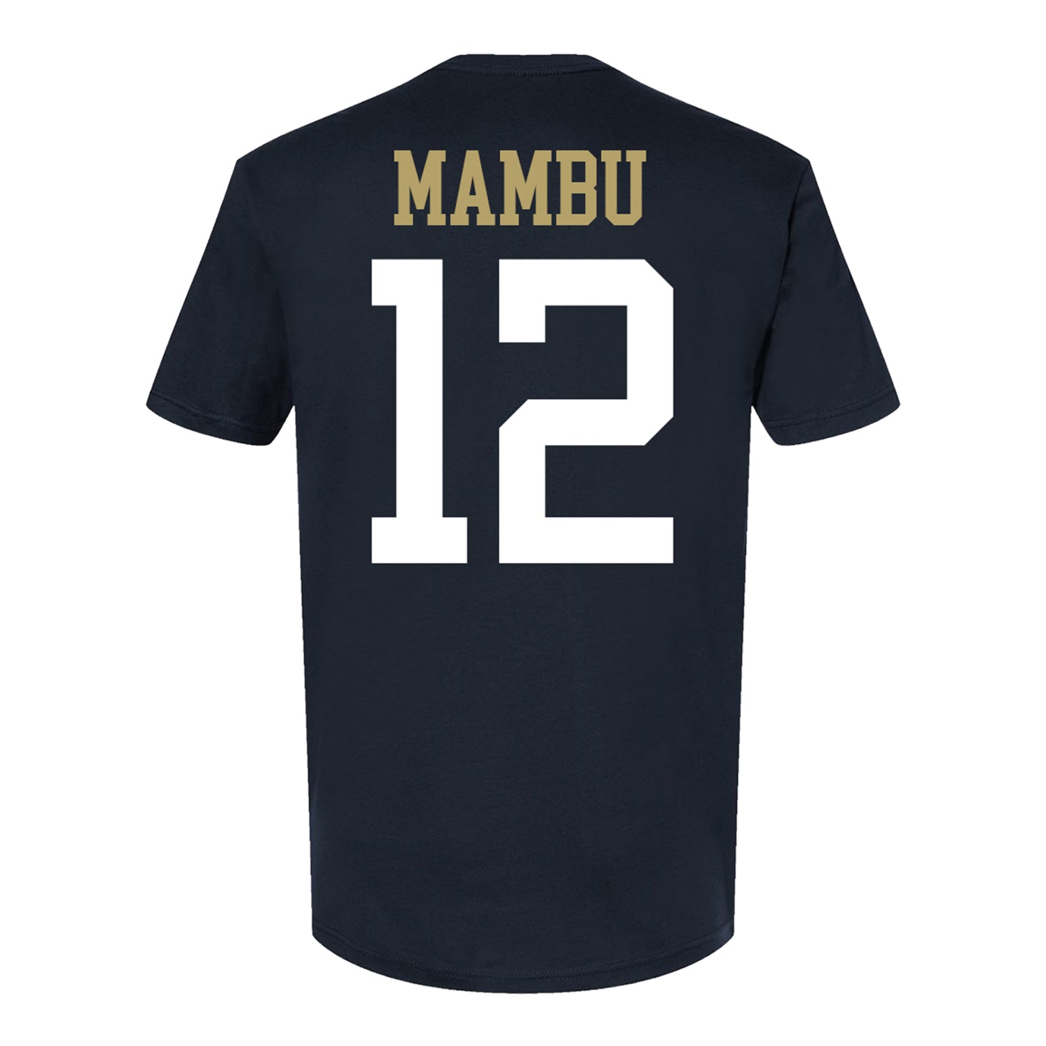 Georgia Tech Women's Volleyball Student Athlete T-Shirt #12 Lameen Mambu In Black - Back View