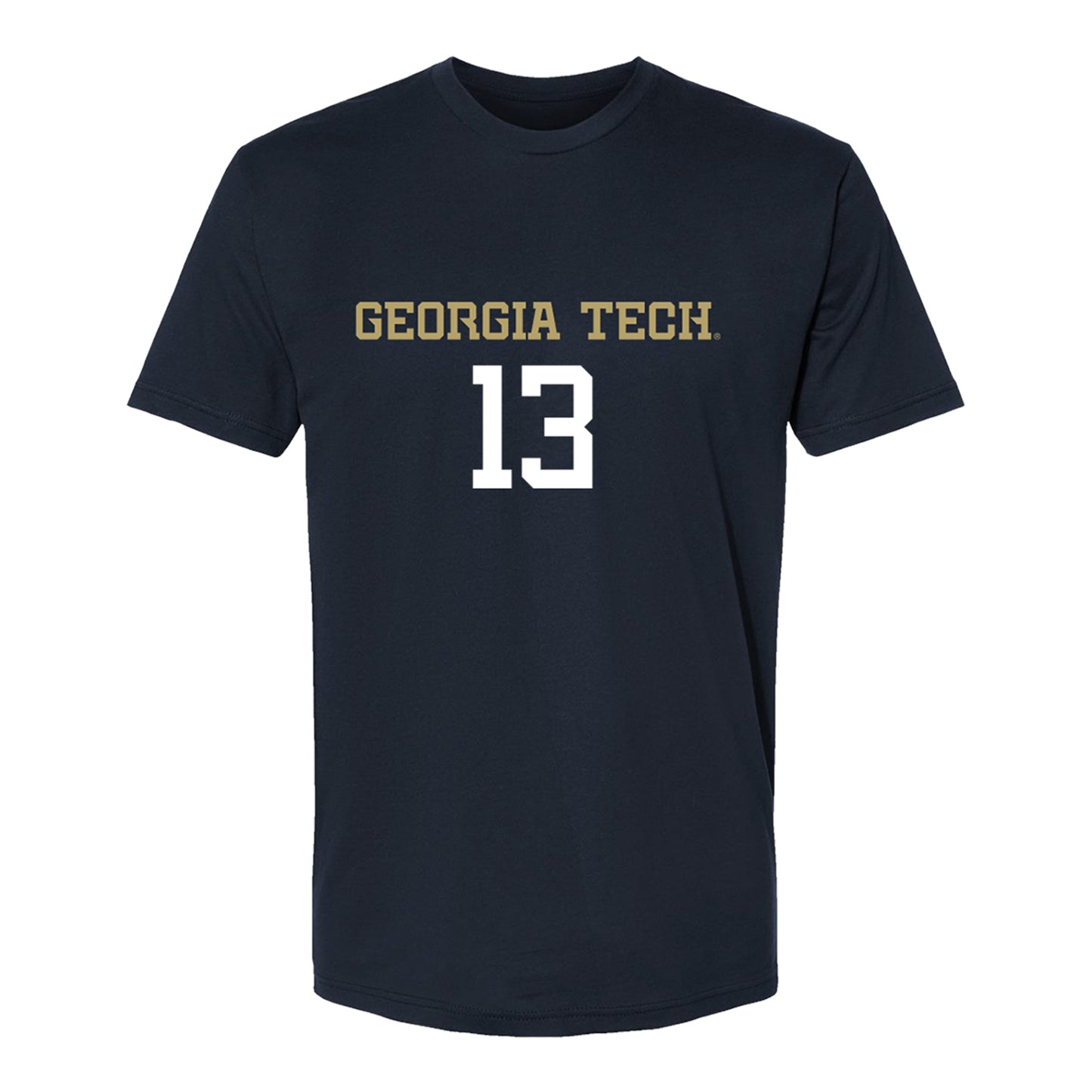 Georgia Tech Women's Volleyball Student Athlete T-Shirt #13 Heloise Soares In Black - Front View