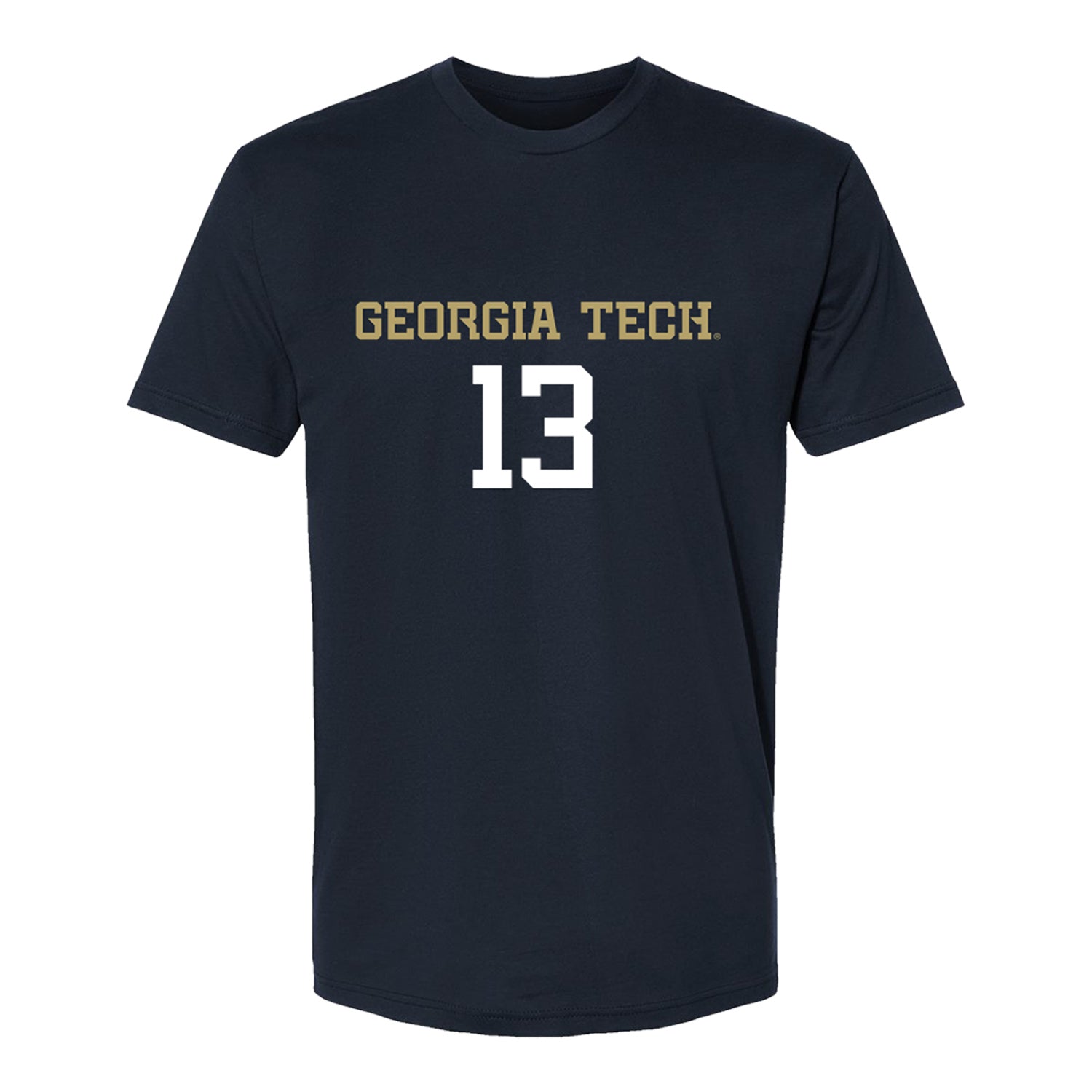 Georgia Tech Women's Volleyball Student Athlete T-Shirt #13 Heloise Soares In Black - Front View