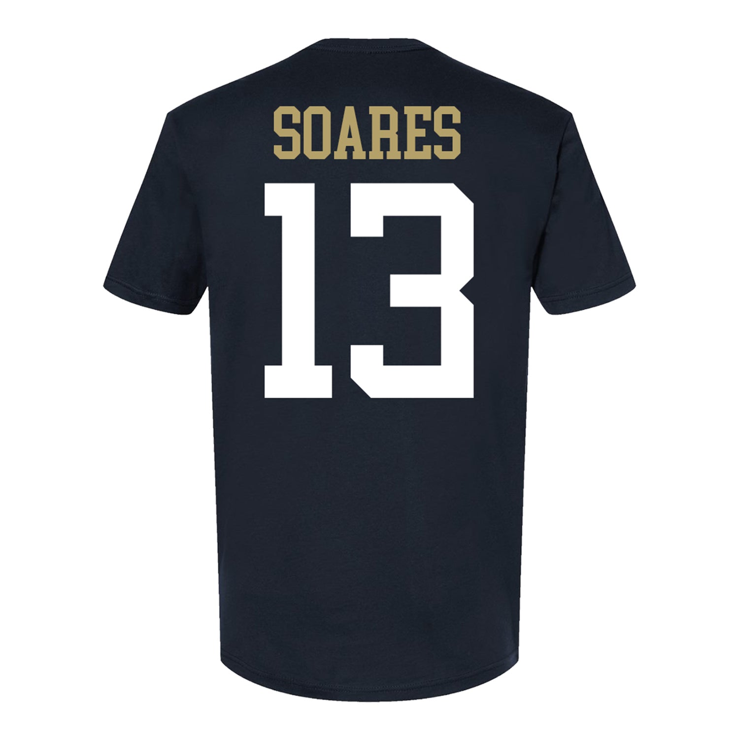 Georgia Tech Women's Volleyball Student Athlete T-Shirt #13 Heloise Soares In Black - Back View