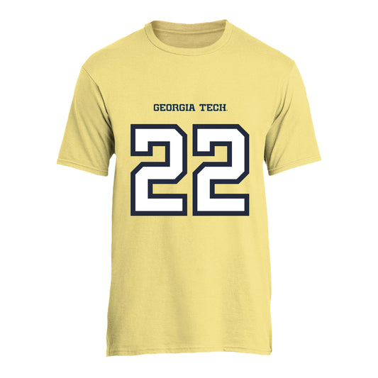 Georgia Tech Adidas Women's Basketball Student Athlete T-Shirt #22 Inés Noguero - Front View