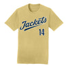 Georgia Tech Adidas Men's Baseball Student Athlete T-Shirt #14 Cayden Sheffield - Front View