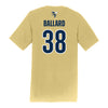 Georgia Tech Adidas Men's Baseball Student Athlete T-Shirt #38 Carson Ballard - Back View