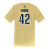 Georgia Tech Adidas Men's Baseball Student Athlete T-Shirt #42 Jaylen Paden - Back View