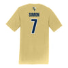 Georgia Tech Adidas Women's Softball Student Athlete T-Shirt #7 Emma Simon - Back View