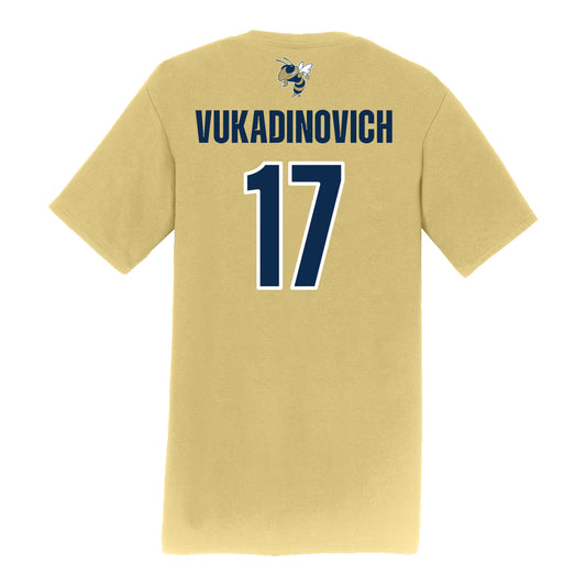 Georgia Tech Adidas Women's Softball Student Athlete T-Shirt #17 Paige Vukadinovich - Back View