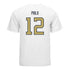 Georgia Tech Yellow Jackets #12 Aaron Philo Student Athlete Football T-Shirt IN White - Back View