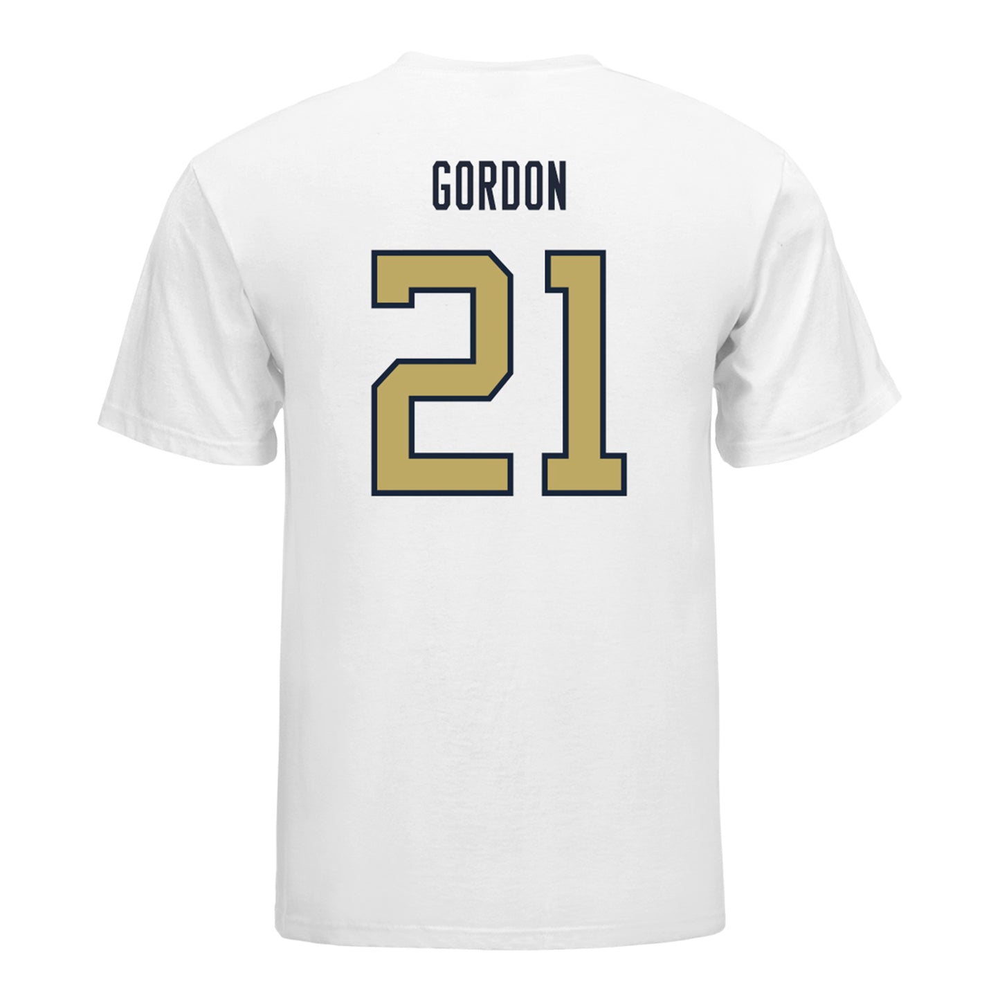 Georgia Tech Yellow Jackets #21 Daylon Gordon Student Athlete Football T-Shirt In White - Back View