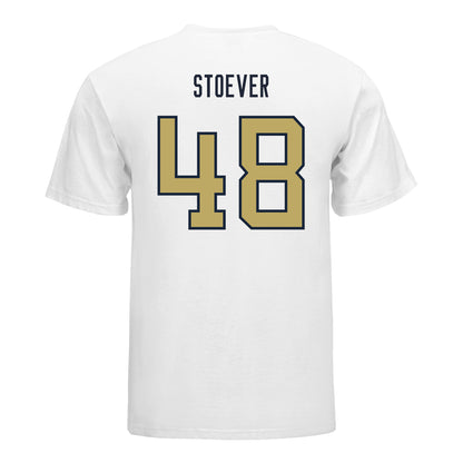 Georgia Tech Yellow Jackets #48 Joseph Stoever Student Athlete Football T-Shirt In White - Back View