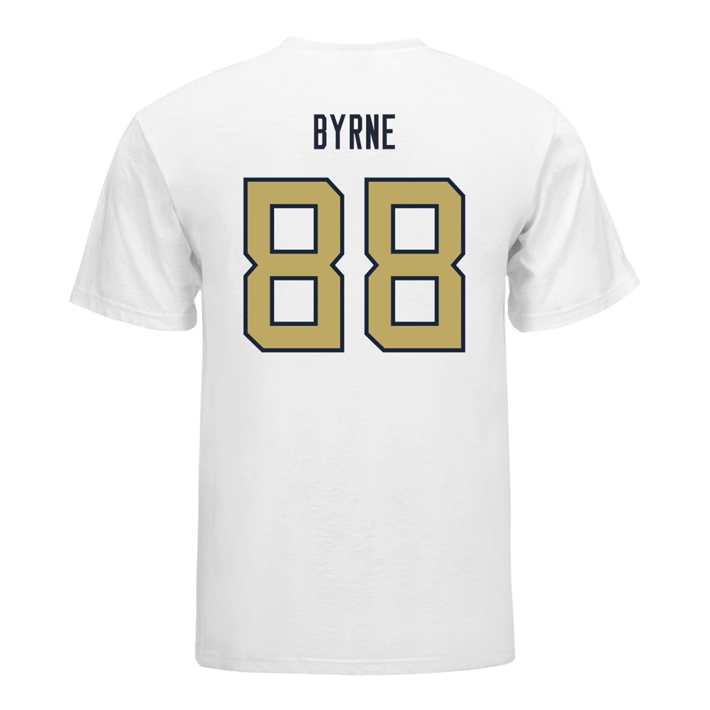 Georgia Tech Yellow Jackets #88 J.T. Byrne Student Athlete Football T-Shirt In White - Back View