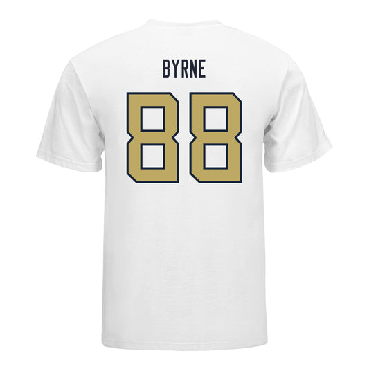 Georgia Tech Yellow Jackets #88 J.T. Byrne Student Athlete Football T-Shirt In White - Back View