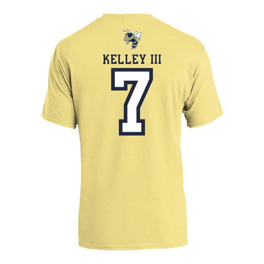 Georgia Tech Men's Basketball Student Athlete T-Shirt #7 Chas Kelley III - Back View