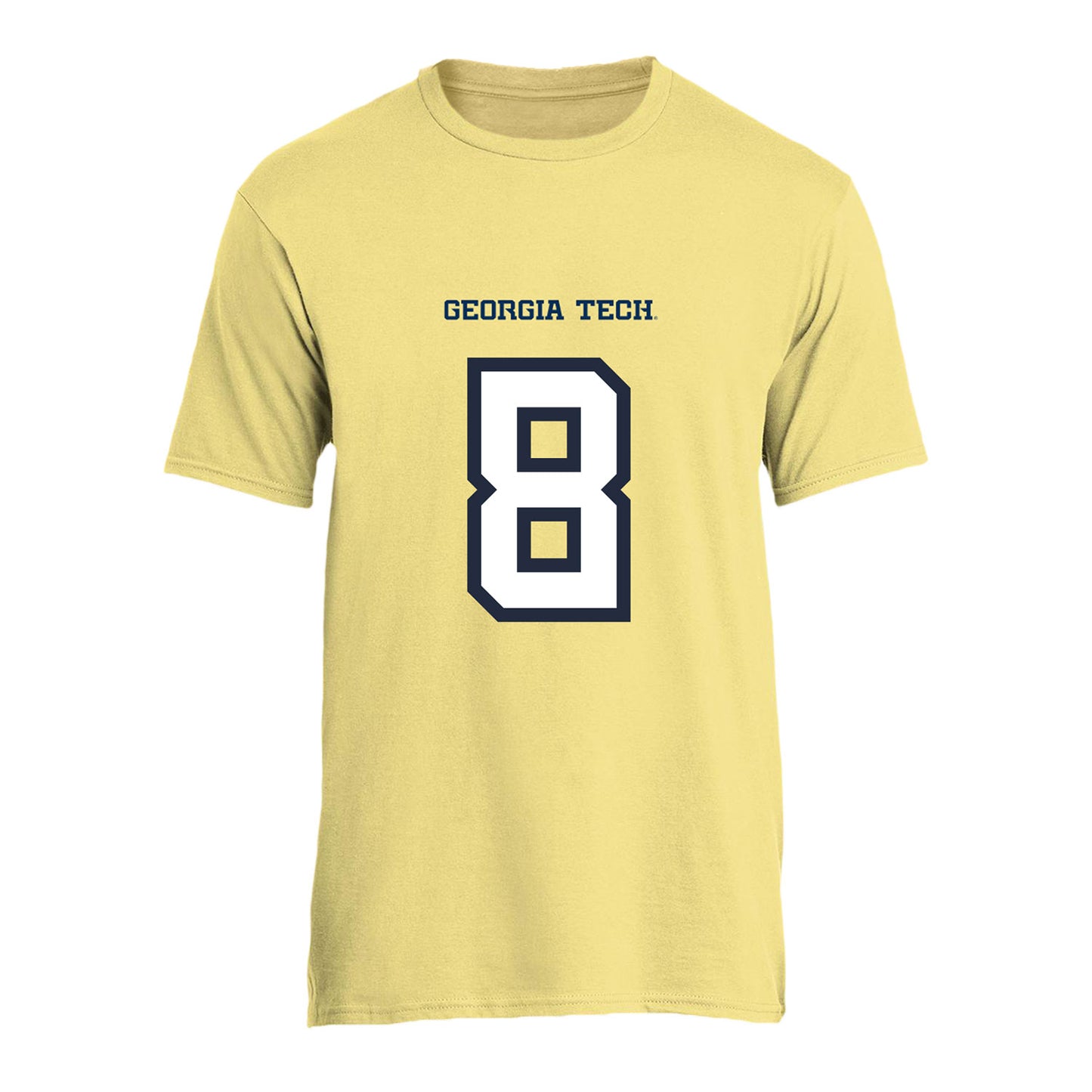 Georgia Tech Men's Basketball Student Athlete T-Shirt #8 Cole Kirouac - Front View