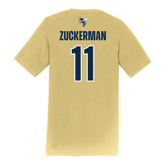 Georgia Tech Baseball Student Athlete T-Shirt #11 Ryan Zuckerman - Back View