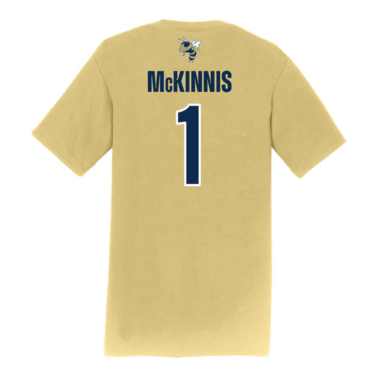 Georgia Tech Softball Student Athlete T-Shirt #1 Abigail McKinnis - Back View