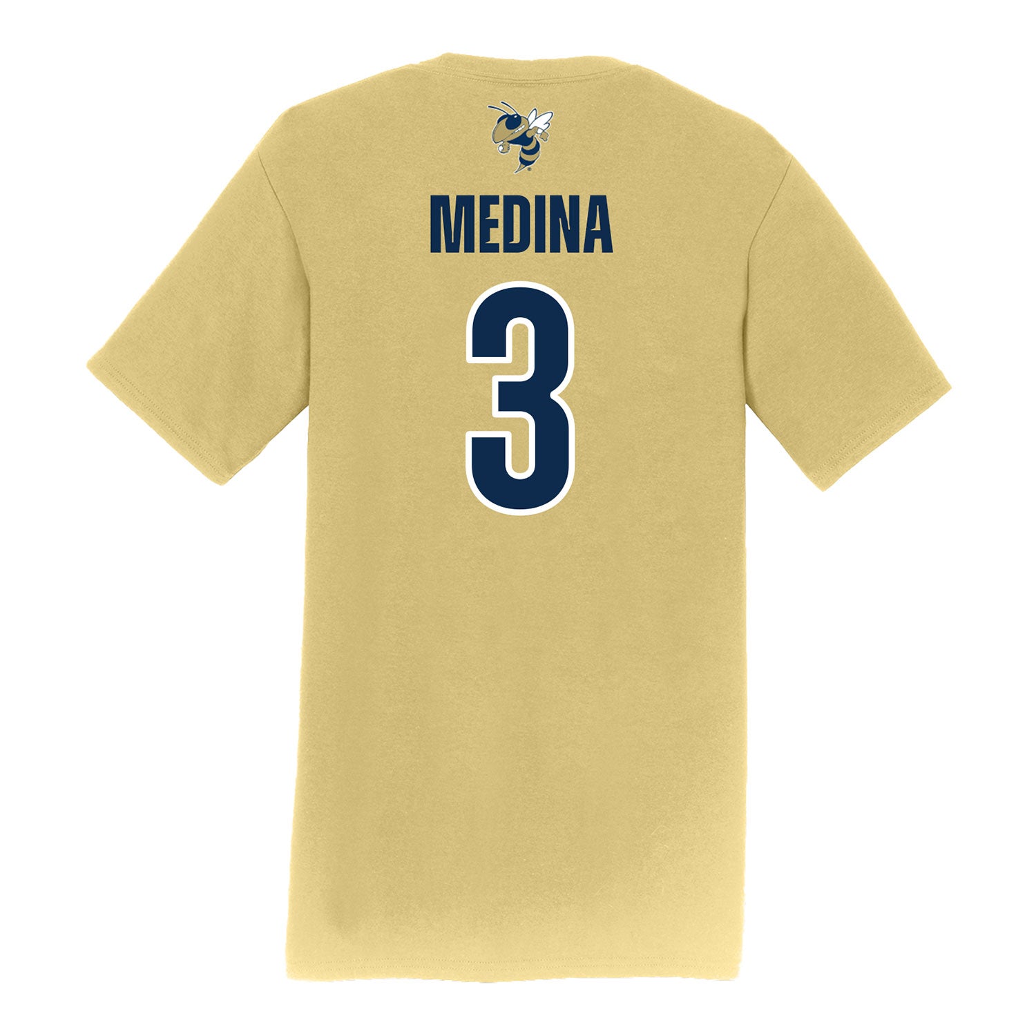 Georgia Tech Softball Student Athlete T-Shirt #3 Holly Medina - Back View