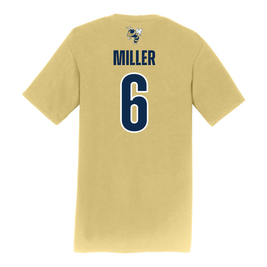 Georgia Tech Softball Student Athlete T-Shirt #6 Payton Miller - Back View