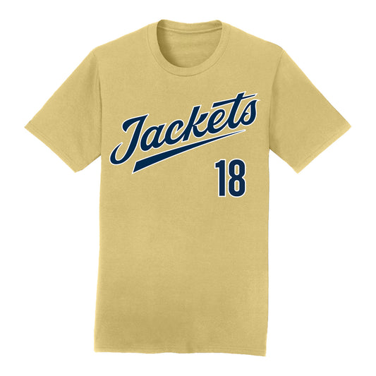 Georgia Tech  Softball Student Athlete T-Shirt #18 Julia Morici - Front View