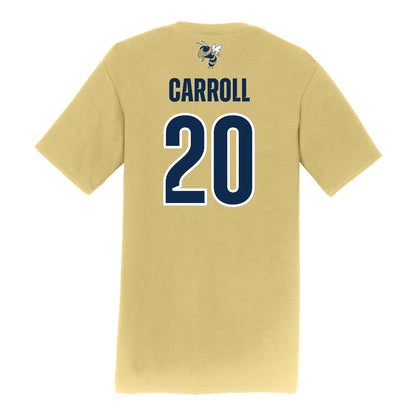 Georgia Tech Softball Student Athlete T-Shirt #20 Paige Carroll - Back View