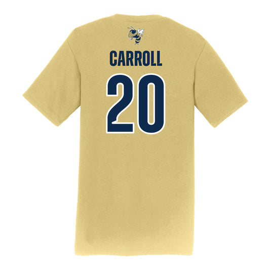 Georgia Tech Softball Student Athlete T-Shirt #20 Paige Carroll - Back View