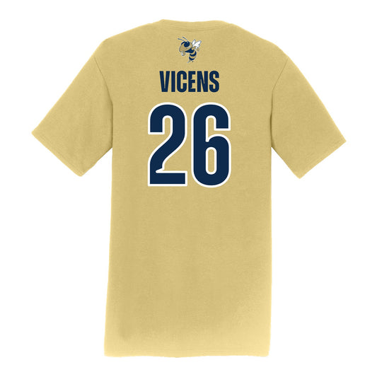 Georgia Tech Baseball Student Athlete T-Shirt #26 Jamie Vicens - Back View