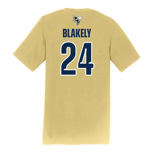Georgia Tech Baseball Student Athlete T-Shirt #24 Jackson Blakely - Back View