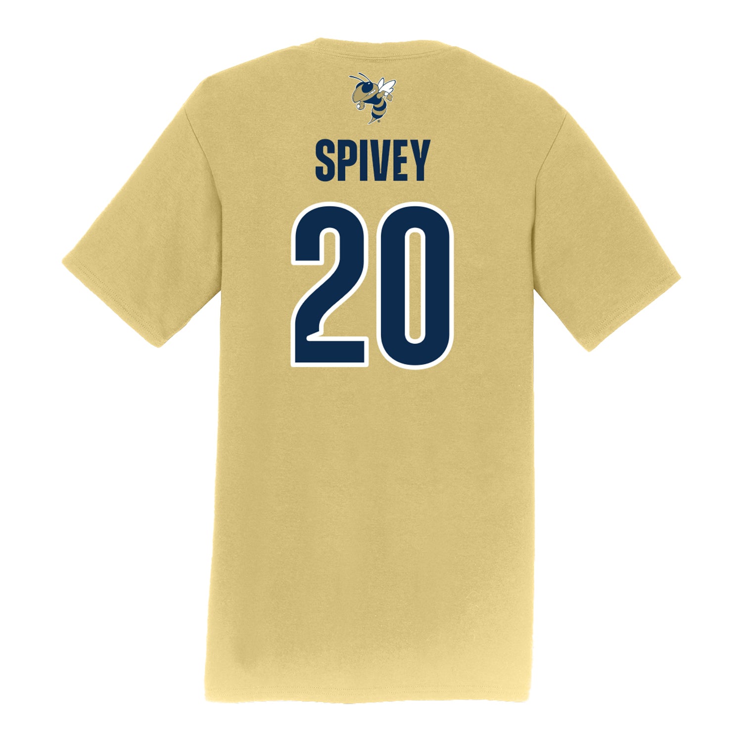 Georgia Tech Baseball Student Athlete T-Shirt #20 Caden Spivey - Back View