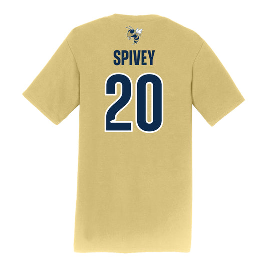 Georgia Tech Baseball Student Athlete T-Shirt #20 Caden Spivey