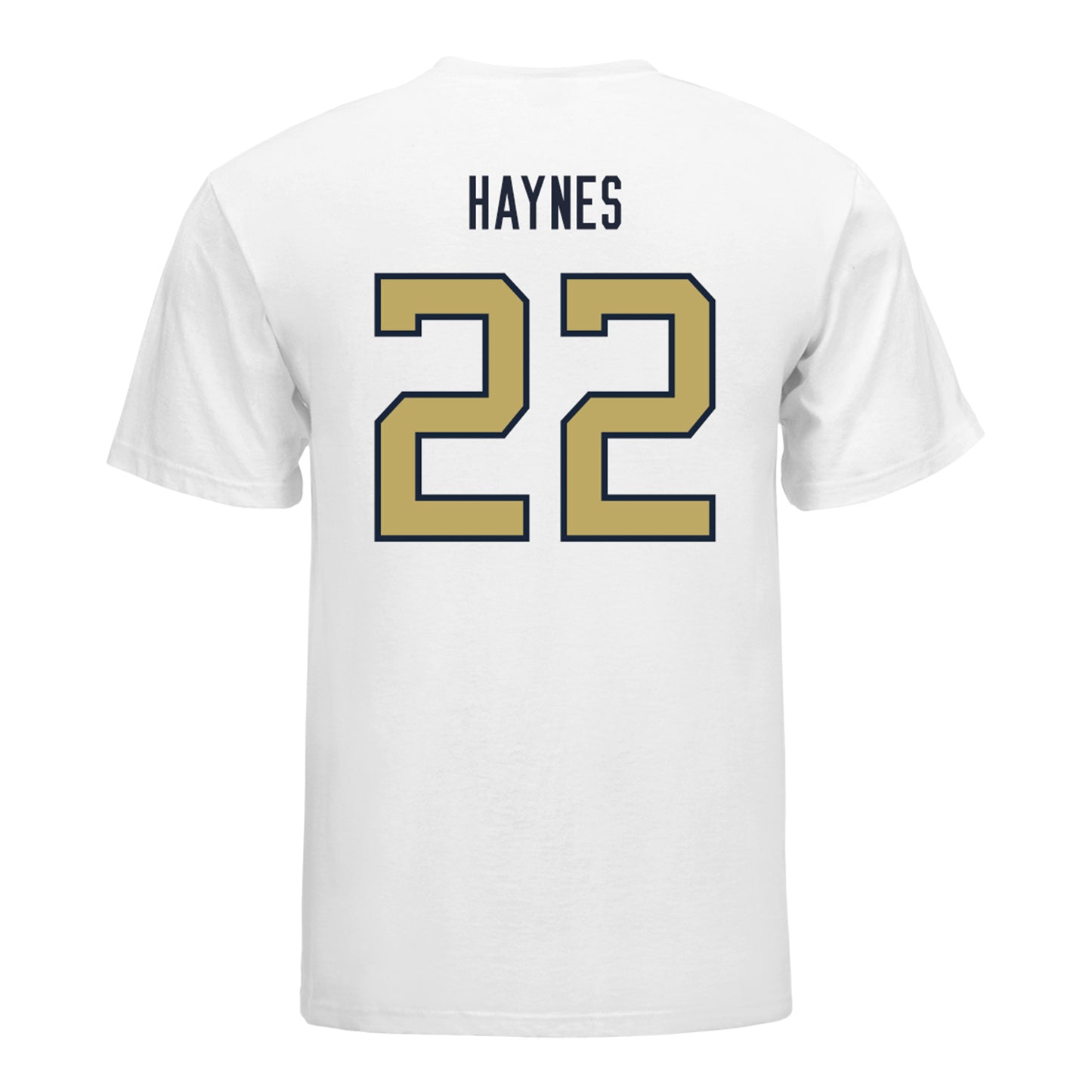 Georgia Tech Yellow Jackets #22 Justice Haynes Student Athlete Football T-Shirt - Back Views
