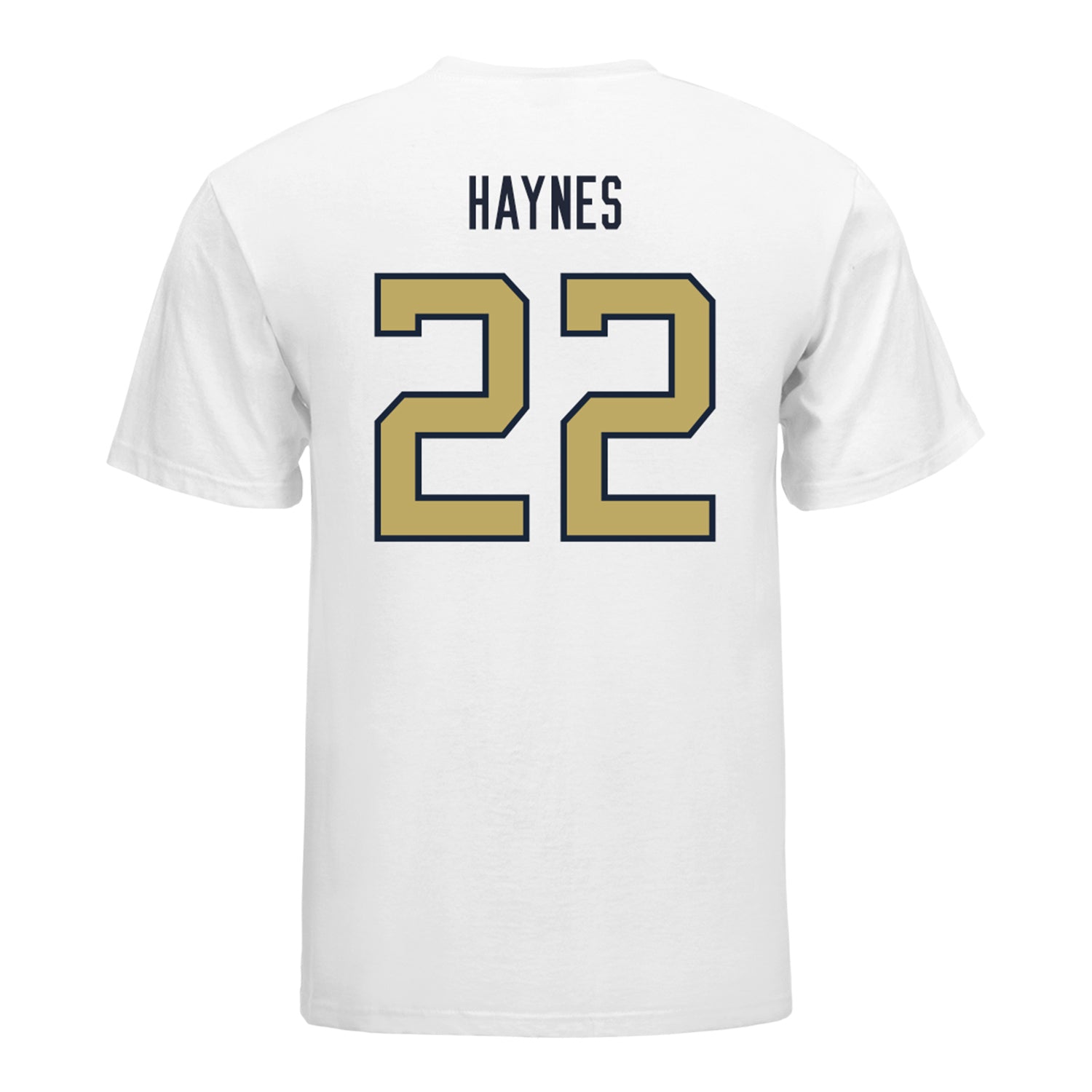 Georgia Tech Yellow Jackets #22 Justice Haynes Student Athlete Football T-Shirt - Back Views