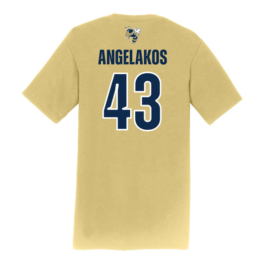Georgia Tech Baseball Student Athlete T-Shirt #43 Dimitri Angelakos - Back View