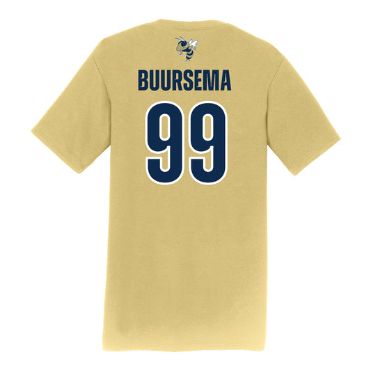 Georgia Tech Baseball Student Athlete T-Shirt #99 Porter Buursema - Back View