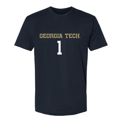 Georgia Tech Women's Volleyball Student Athlete T-Shirt #1 Riley Bethea