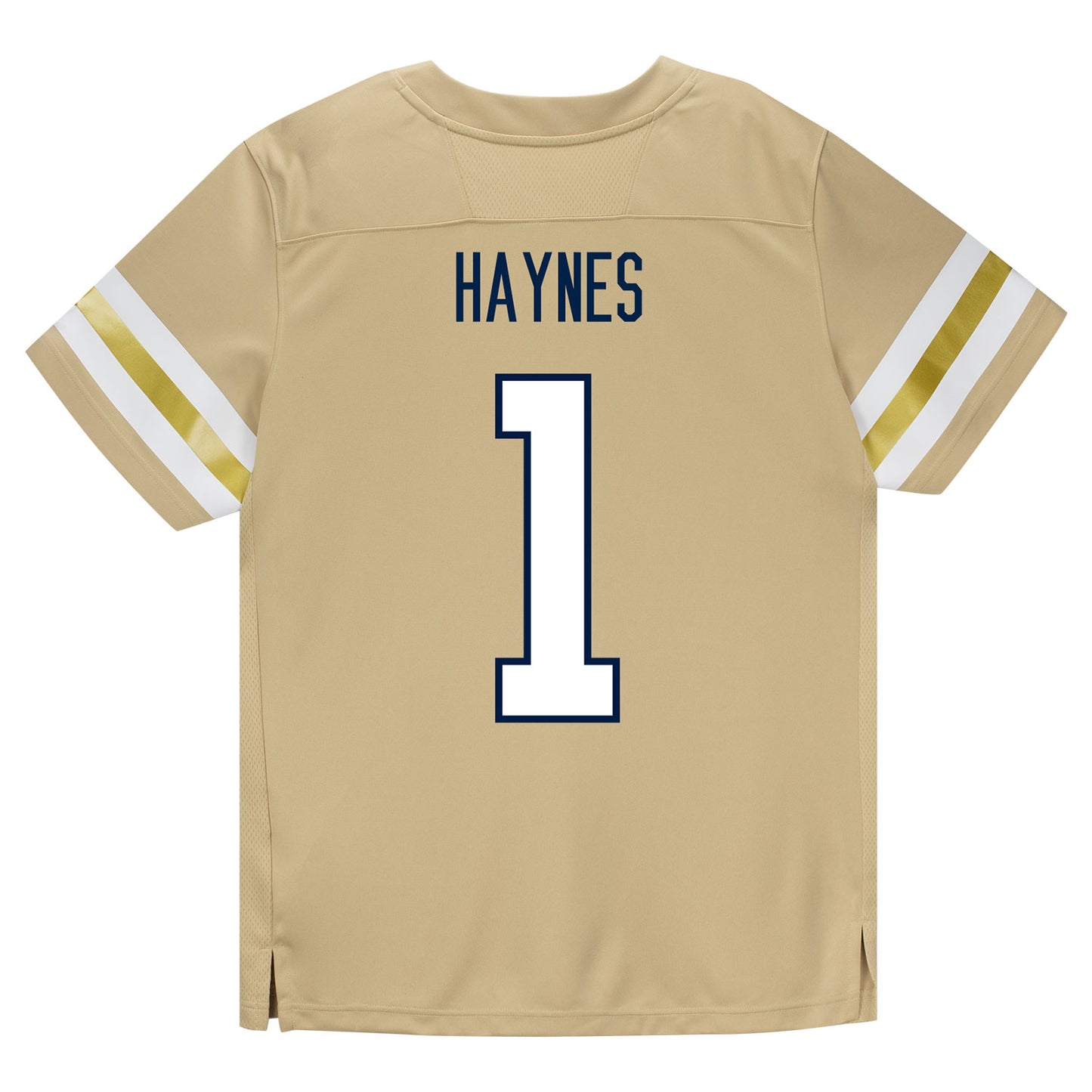 Georgia Tech Adidas Football Student Athlete #1 Jamal Haynes Premier Gold Football Jersey - Back View