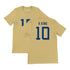 Georgia Tech Yellow Jackets Section 103 Student Athlete #10 Haynes King  T-Shirt - Front And Back View