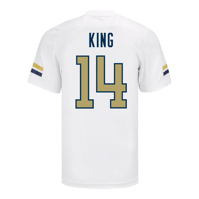 Georgia Tech Adidas Football Student Athlete #14 Jaylon King Navy Foot