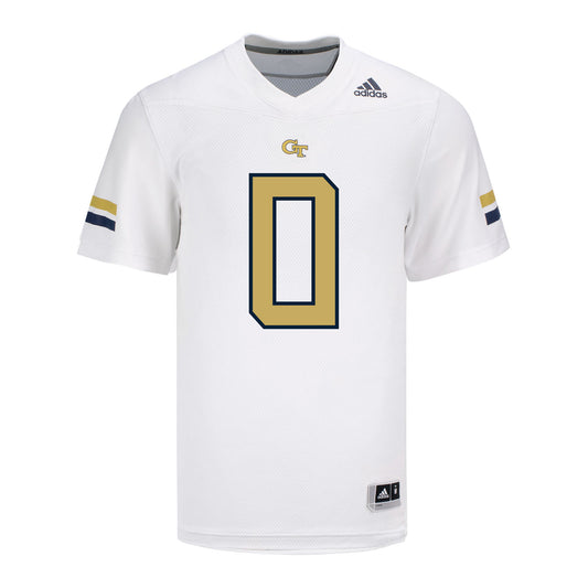 Georgia Tech Yellow Jackets #0 Melvin Jordan IV Student Athlete Football Jersey - Front View