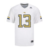 Georgia Tech Adidas Football Student Athlete #13 Horace Lockett White Football Jersey - Front View