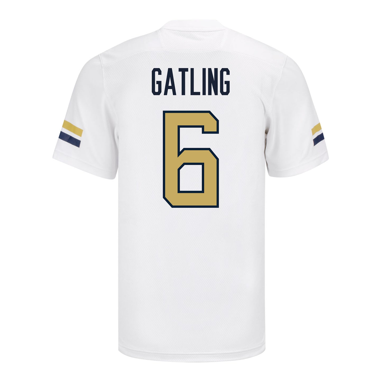 Georgia Tech Yellow Jackets #6 Debron Gatling Student Athlete Football Jersey - Back View