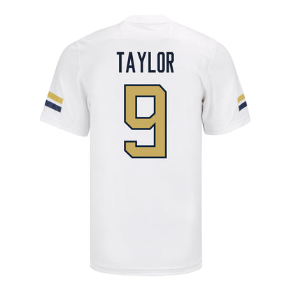 Georgia Tech Yellow Jackets #9 Zion Taylor Student Athlete Football Jersey - Back View