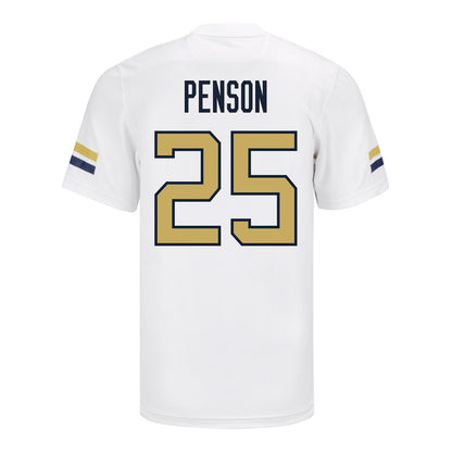 Georgia Tech Yellow Jackets #25 Dalen Penson Student Athlete Football Jersey - Back View