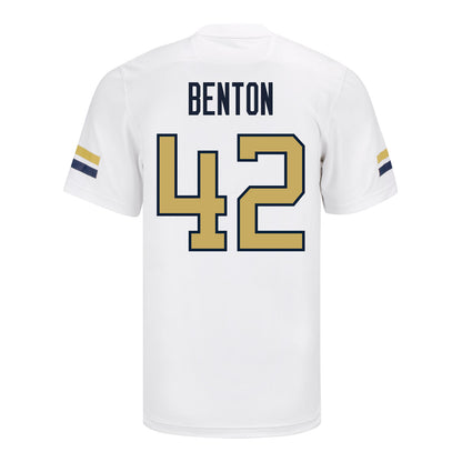 Georgia Tech Yellow Jackets #42 Will Benton Student Athlete Football Jersey- Back View