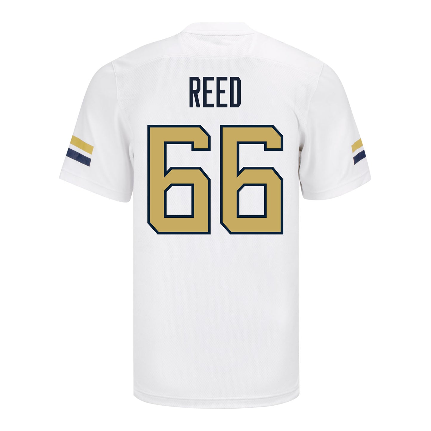 Georgia Tech Yellow Jackets #66 William Reed Student Athlete Football Jersey - Back View