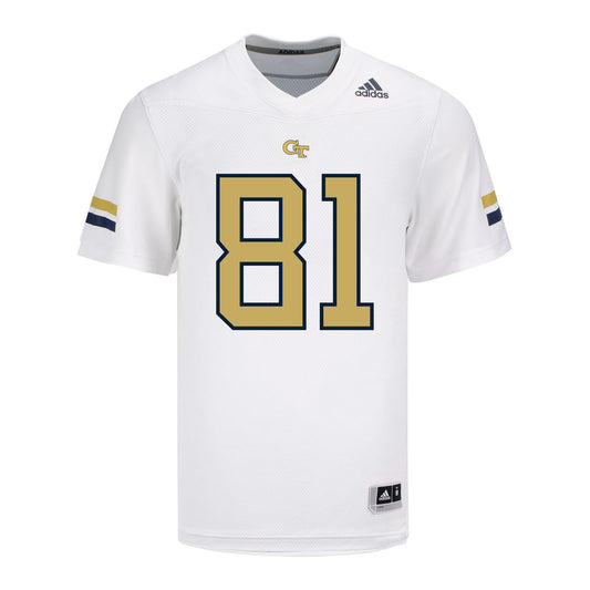 Georgia Tech Yellow Jackets #81 Cal Faulkner Student Athlete Football Jersey - Fack View